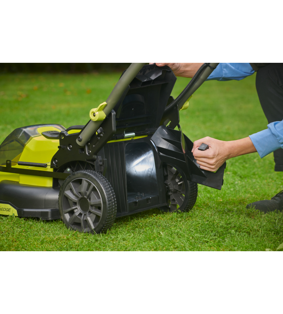 Tagliaerba a batteria ryobi "ry18lmx40c-240" taglio 40 cm 18v, due batterie 4.0ah incluse